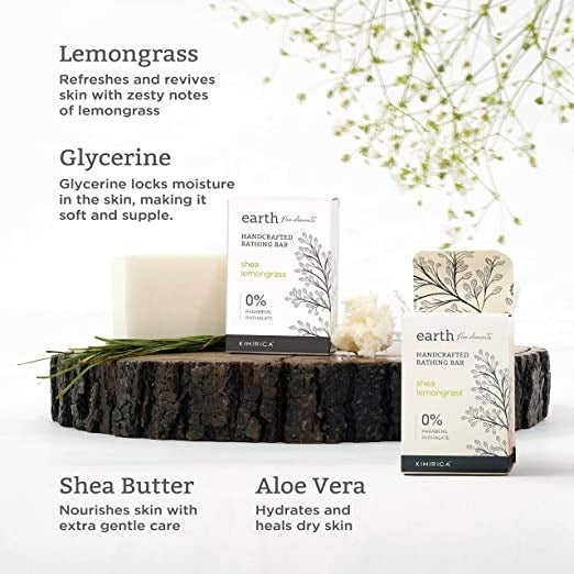 Kimirica Earth Shea Lemongrass Bathing Soap Bar