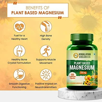 Himalayan Organics Plant-Based Magnesium 220 mg Capsules