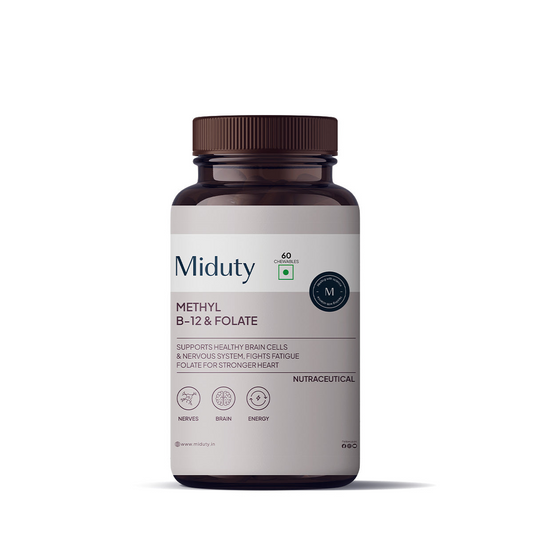 Miduty by Palak Notes Methyl B-12 & Folate Chewable Tablets - BUDNE