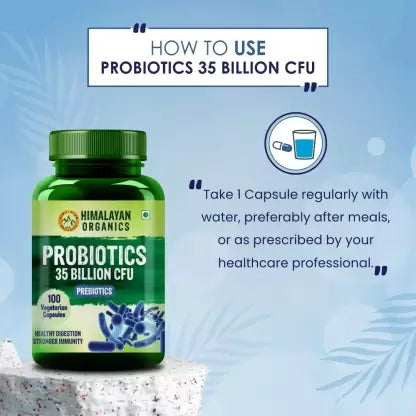 Himalayan Organics Probiotics 35 Billion CFU Prebiotics Vegetarian Capsules