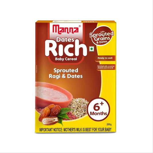 Manna Dates Rich Baby Food With Sprouted Grains & Dates -  USA, Australia, Canada 