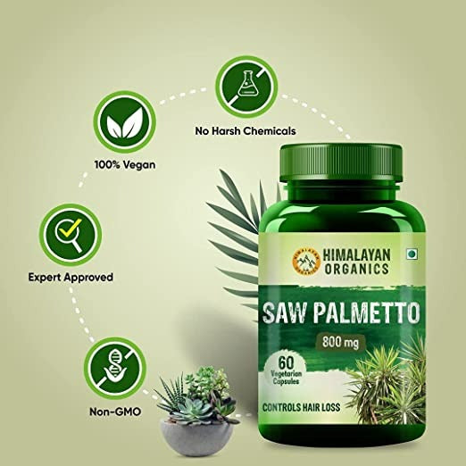 Himalayan Organics Saw Palmetto 800 mg Vegetarian Capsules