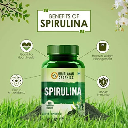 Himalayan Organics Spirulina Vegetarian Capsules