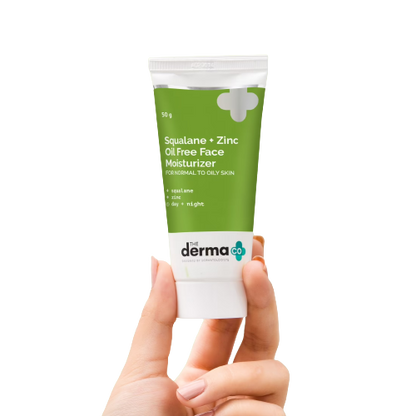 The Derma Co Squalene + Zinc Oil-Free Moisturizer for Normal to Oily Skin