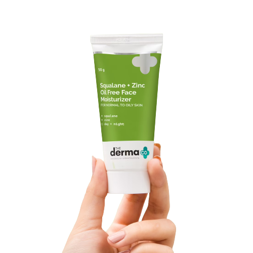 The Derma Co Squalene + Zinc Oil-Free Moisturizer for Normal to Oily Skin
