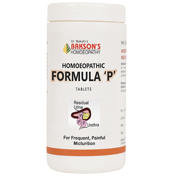 Bakson's Homeopathy Formula P Tablets - buy in USA, Australia, Canada