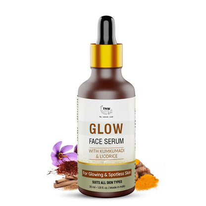 The Natural Wash Glow Face Serum with Kumkumadi & Licorice - BUDNE