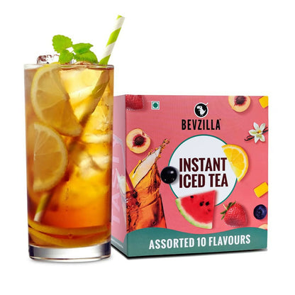 Bevzilla Instant Iced Tea Powder - Assorted 10 Flavours