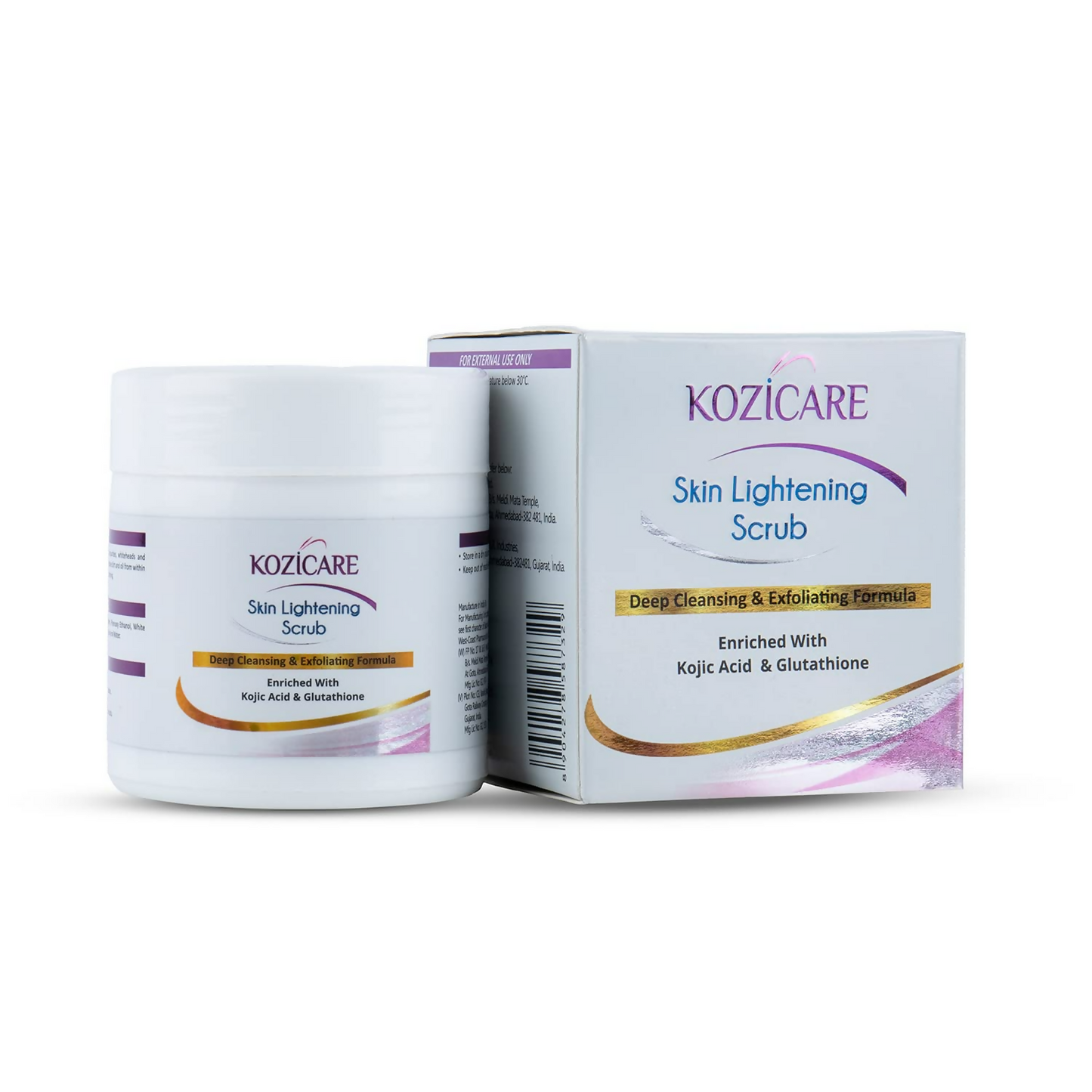 Healthvit Kozicare Skin Lightening Scrub For Deep Cleansing & Exfoliating Formula