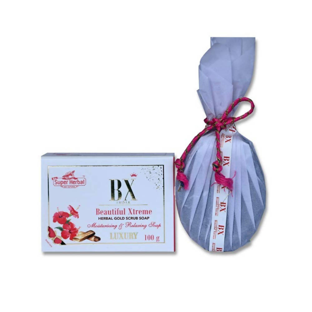 Super Herbal BX Beautiful Xtreme Herbal Gold Scrub Soap