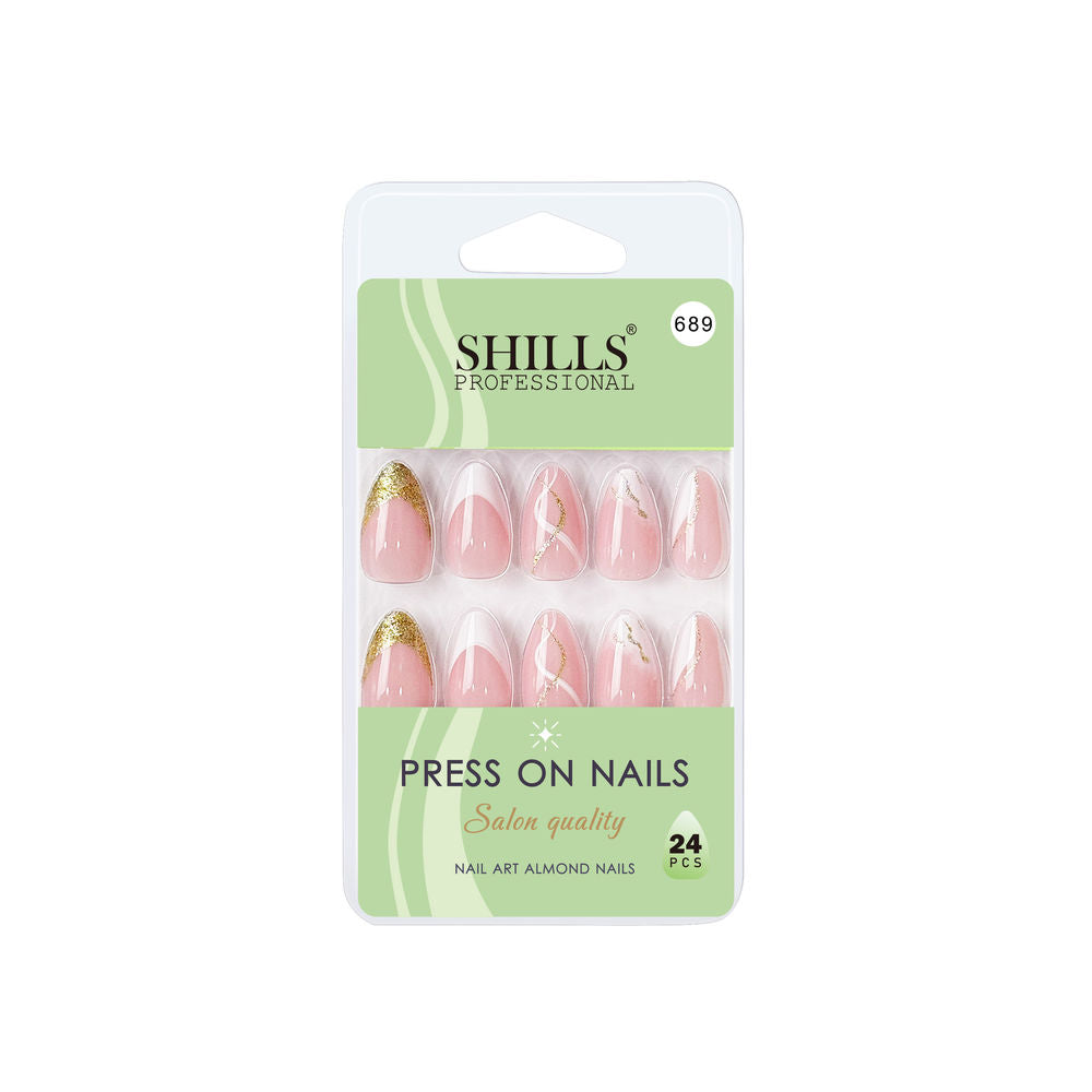 Shills Professional Reusable Press On Nails Almond - SPN689