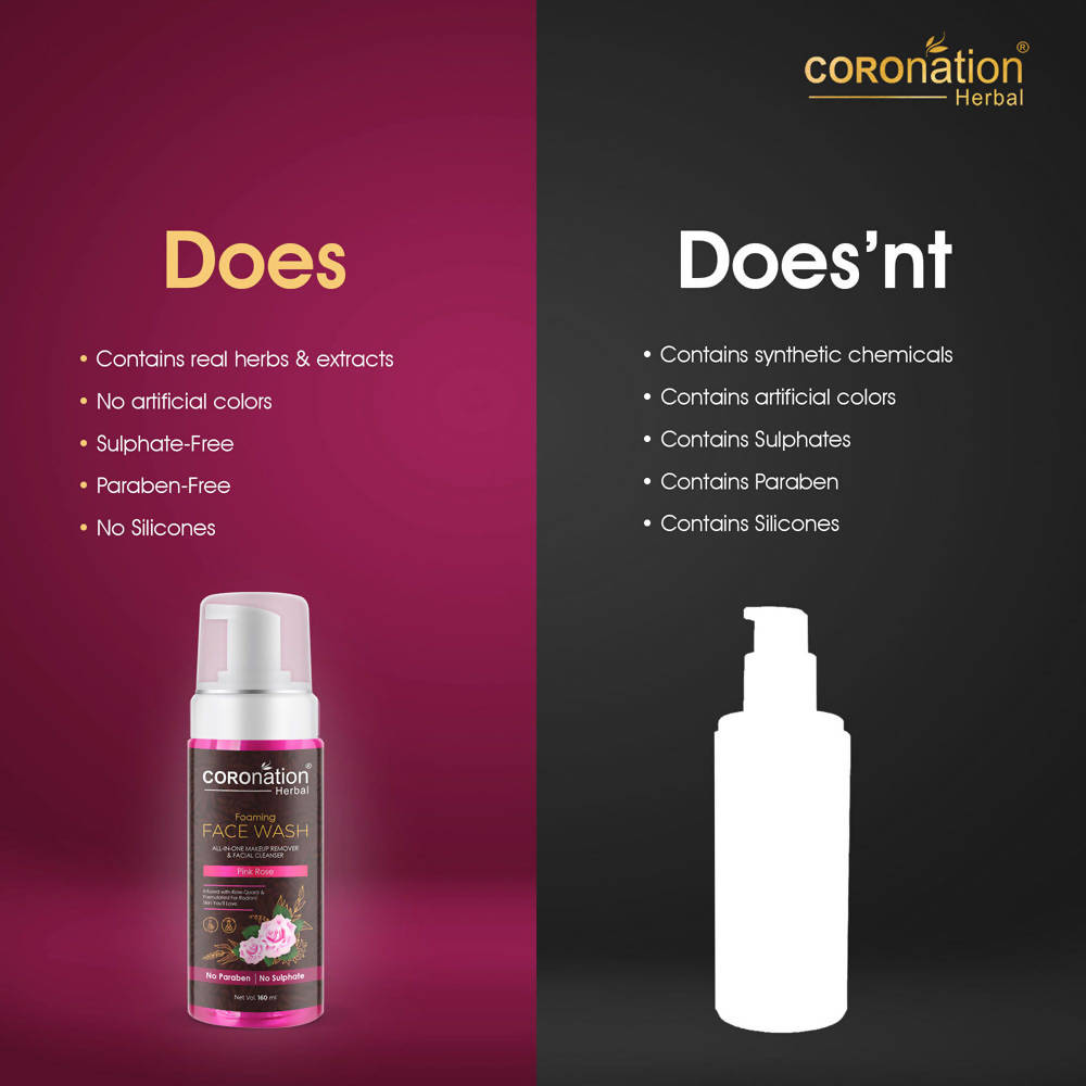 Coronation Herbal Pink Rose Foaming Face Wash