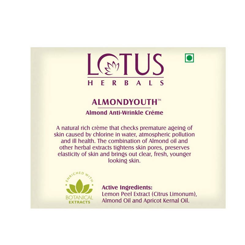 Lotus Herbals Almondyouth Almond Anti-Wrinkle Cream