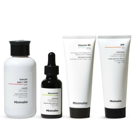 Minimalist Daily Skincare Routine CSMS Combo for Oily & Acne Prone Skin - 230ML
