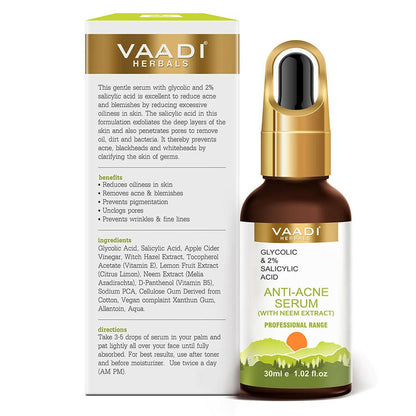 Vaadi Herbals Anti-Acne Serum With Glycolic & 2% Salicylic Acid