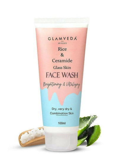 Glamveda Rice & Ceramide Glass Skin Face Wash