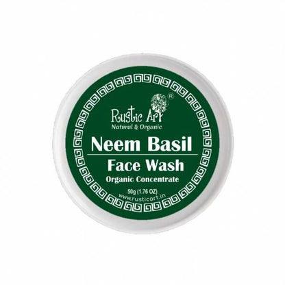 Rustic Art Neem Basil Face Wash Organic Concentrate - BUDNE