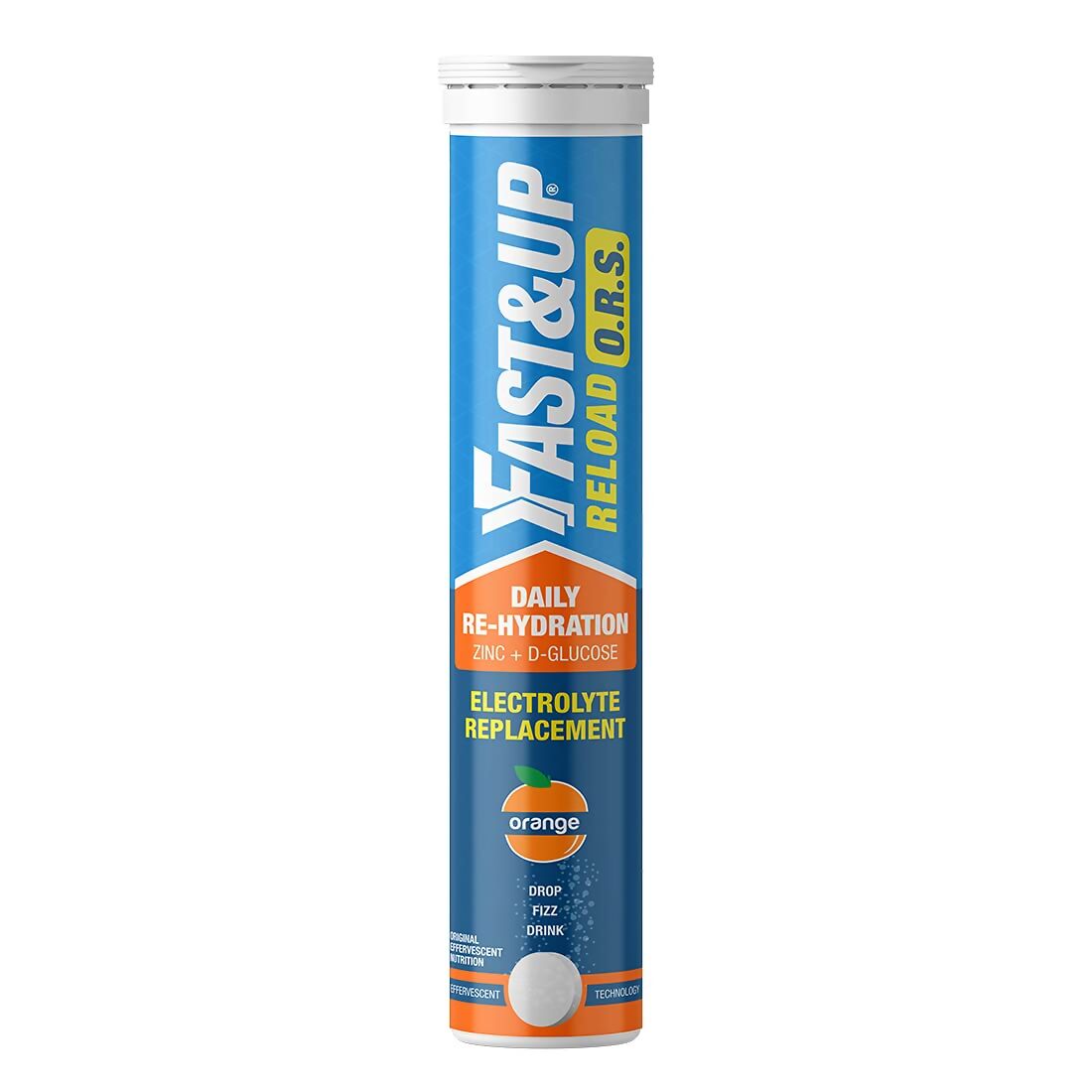 Fast&Up Reload O.R.S Effervescent Electrolyte Tablets - Orange