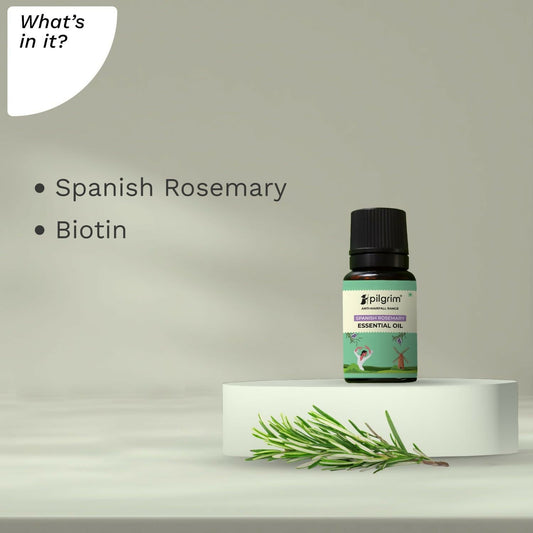 Pilgrim Spanish Rosemary Essential Oil For Hair Growth, Hair Fall Control & Hair Strengthening