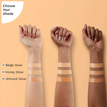 Pilgrim Glow BB Cream SPF 50 PA++++ Instant Spot Coverage Matte Finish Vitamin C Infused - Almond Glow