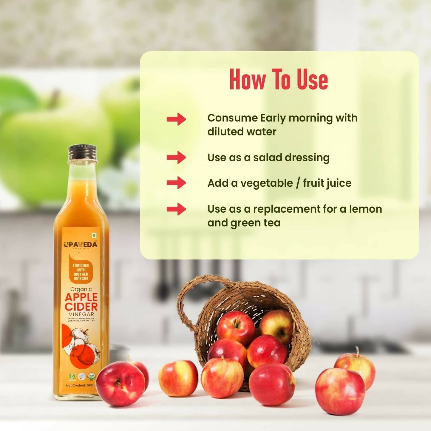 Upaveda Organic Apple Cider Vinegar