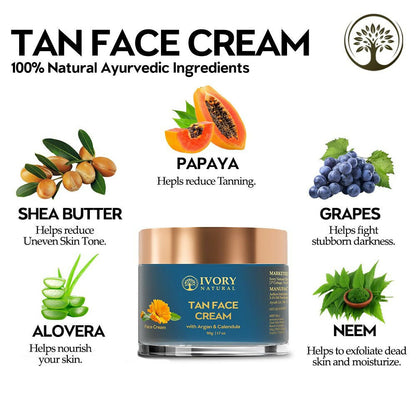 Ivory Natural Tan Face Cream For Sun Tan Protection