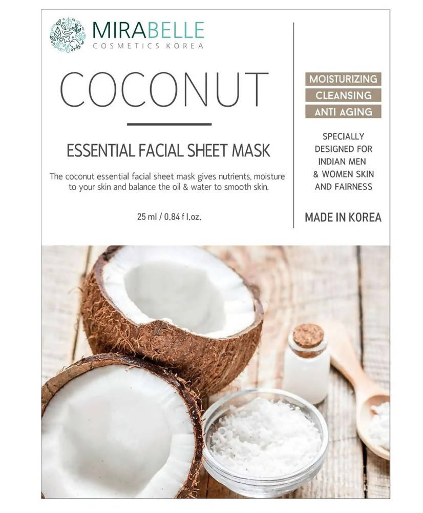 Mirabelle Korea Coconut Essential Facial Sheet Mask - BUDEN