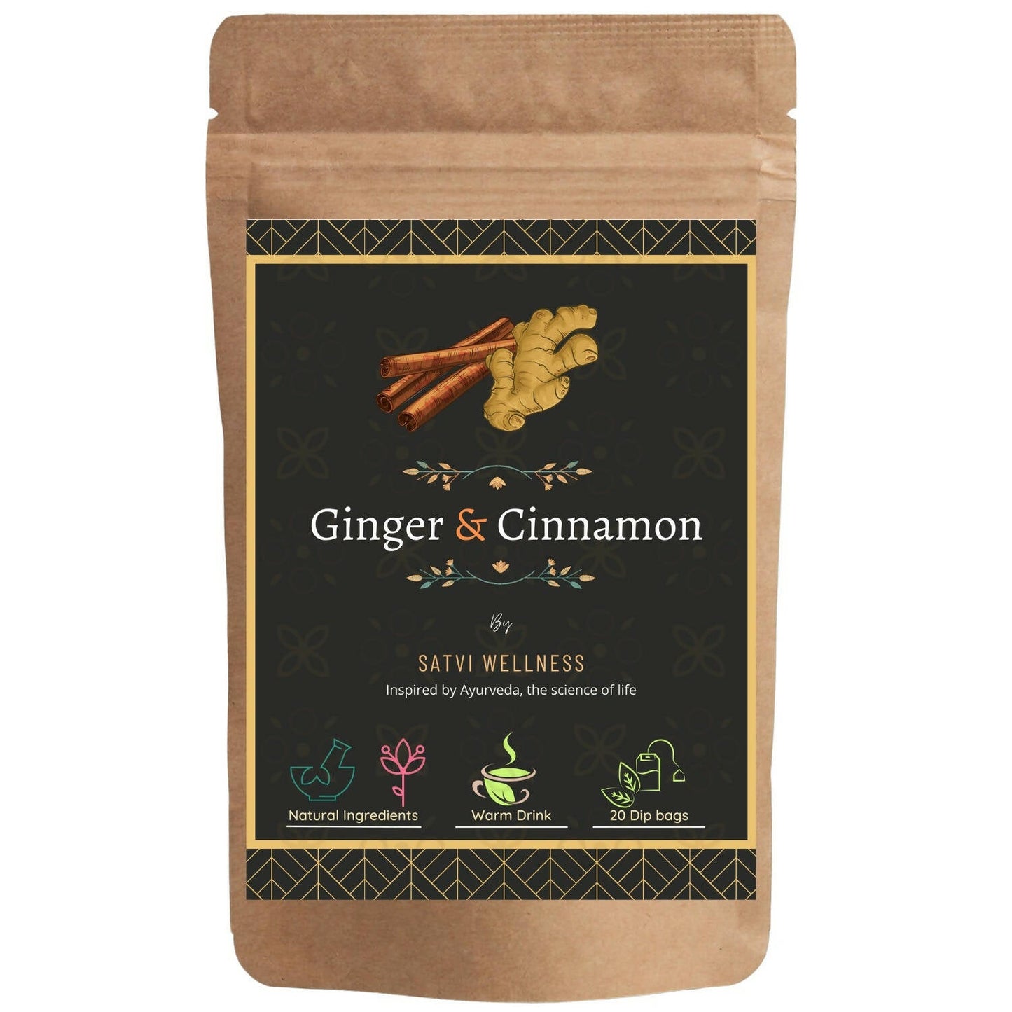 Satvi Wellness Ginger Cinnamon Tea