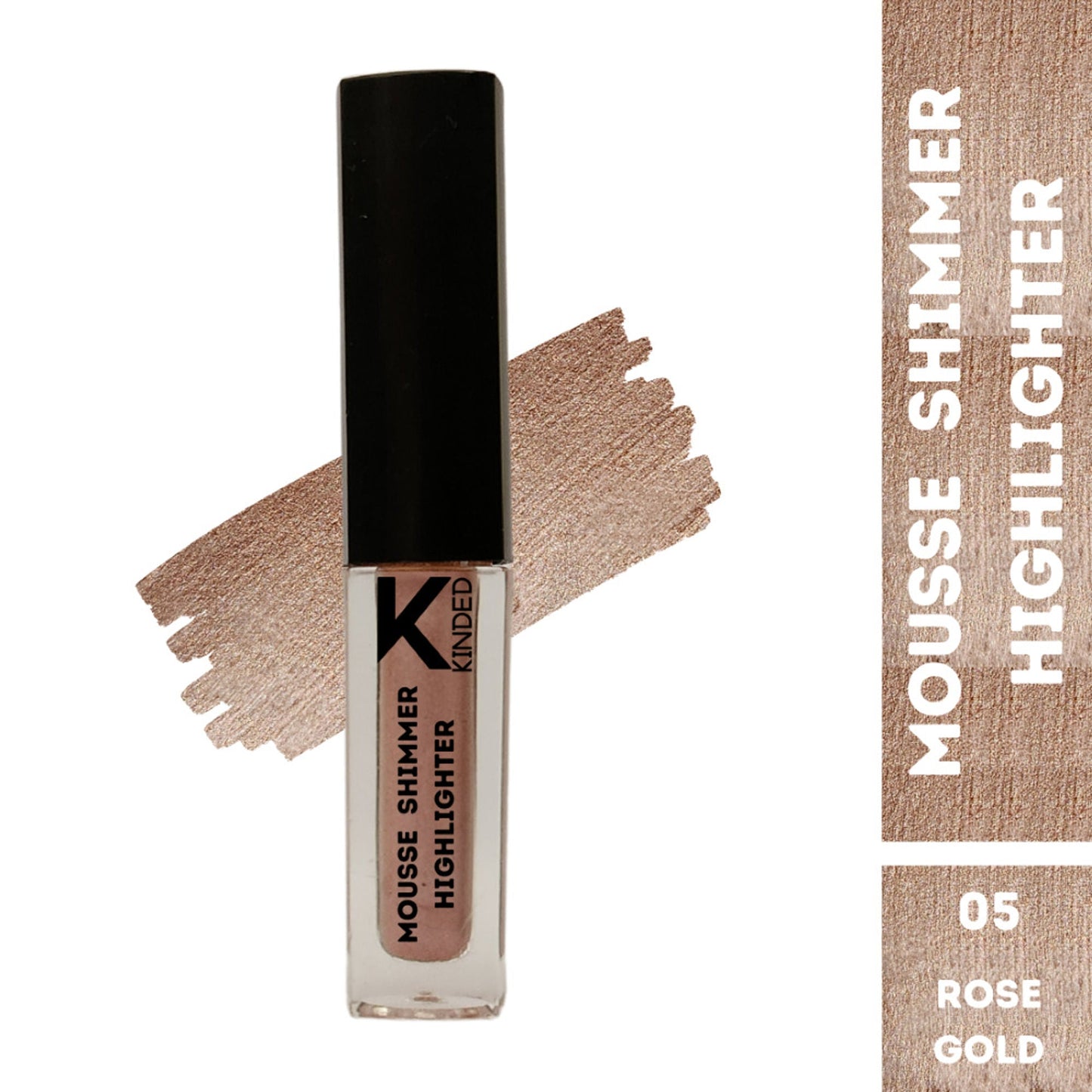 KINDED Mousse Shimmer Highlighter - Rose Gold