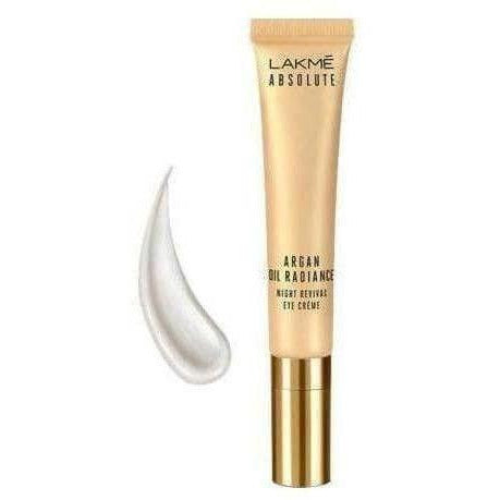 Lakme Absolute Argan Oil Radiance Night Revival Eye Cream, 15 g