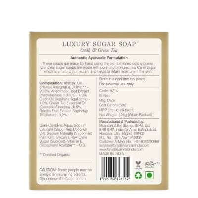 Forest Essentials Luxury Sugar Soap Oudh & Green Tea