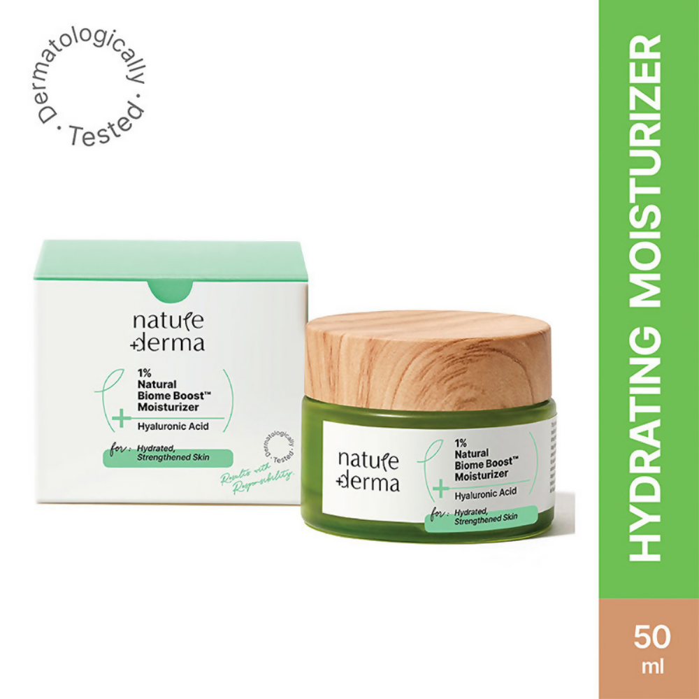 Nature Derma 1% Natural Biome-Boost Moisturizer With Hyaluronic Acid