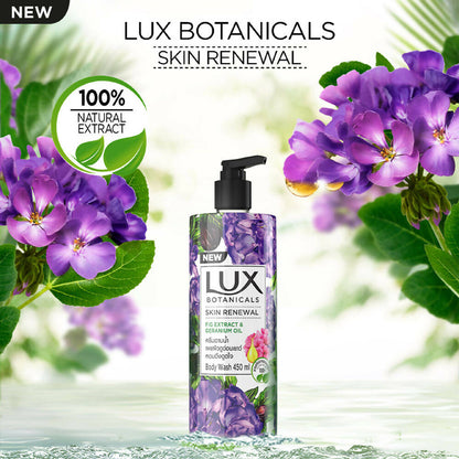 Lux Botanicals Skin Renewal Body Wash with Fig Extract & Geranium Oil