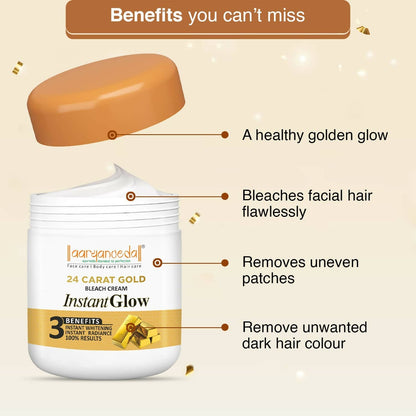 Aaryanveda 24 Carat Gold Bleach Cream