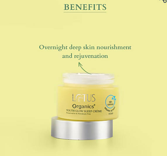 Lotus Organics+ Hemp Youth Glow Sleep Creme