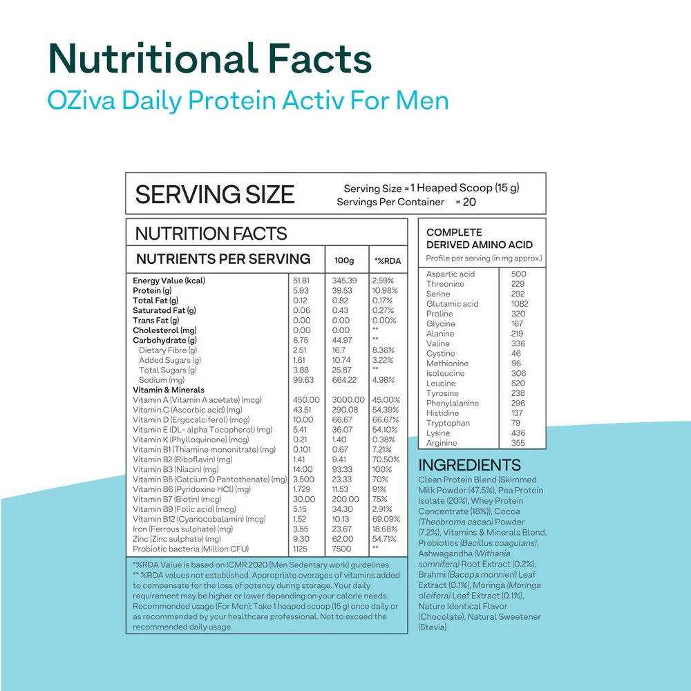 OZiva Daily Protein Activ for Men