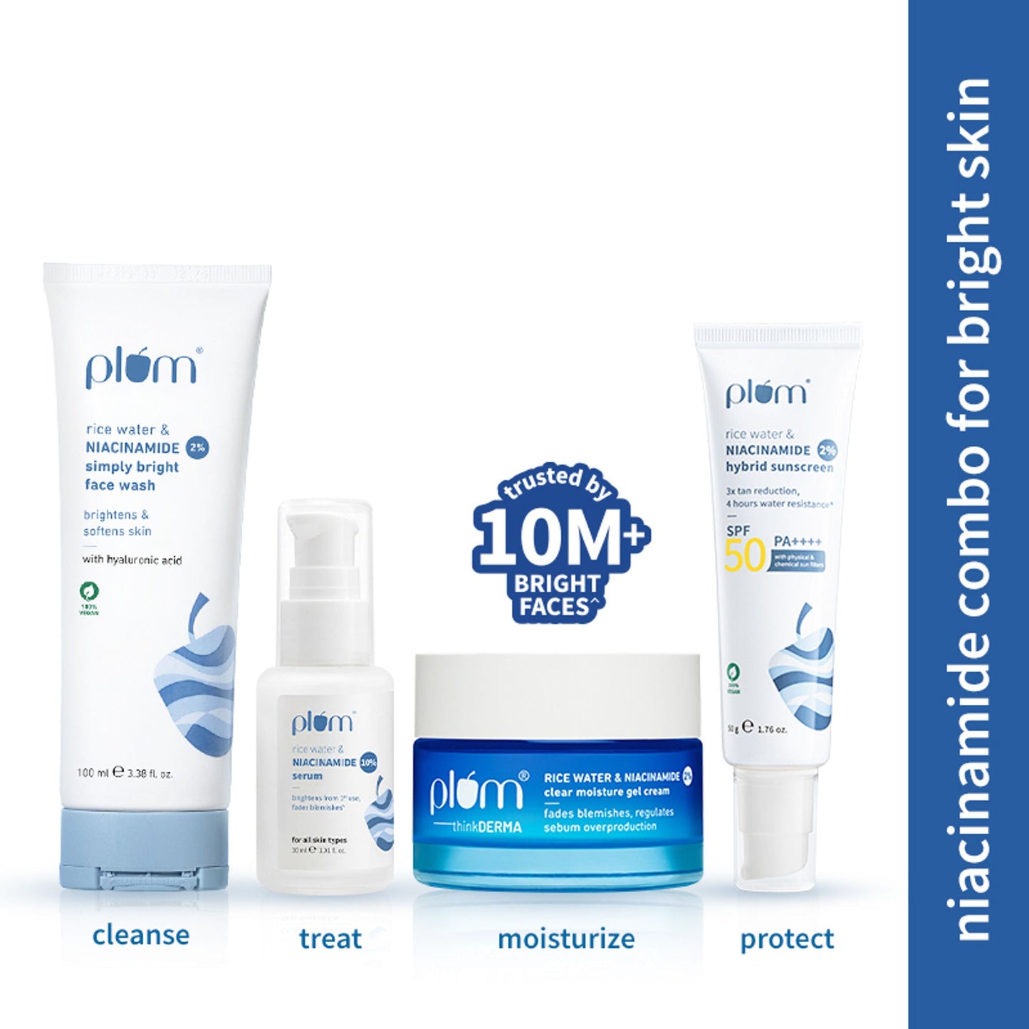 Plum Besteller Niacinamide CSMS Combo for Bright & Non-oily Hydration - 650ML