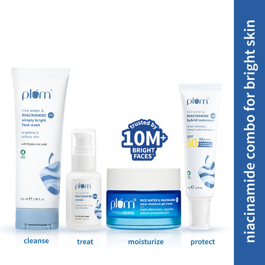 Plum Besteller Niacinamide CSMS Combo for Bright & Non-oily Hydration - 650ML