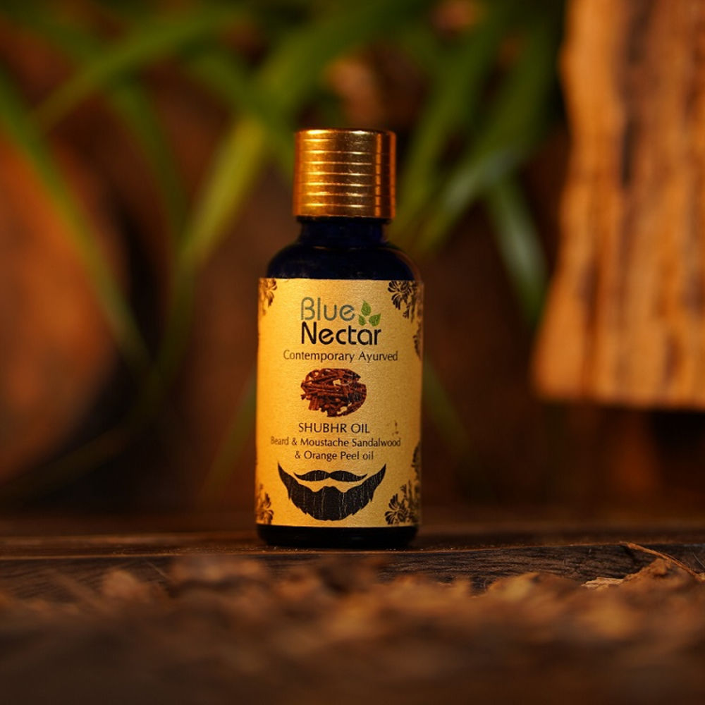 Blue Nectar Shubhr Beard & Moustache Oil with Sandalwood & Orange Peel