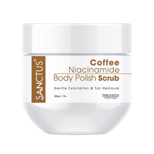 SANCTUS Coffee Niacinamide Body Polish Scrub - 200GM
