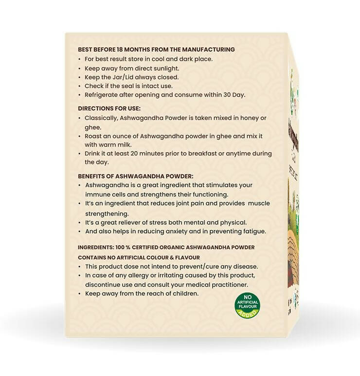 Nutriorg Certified Organic Ashwagandha Powder