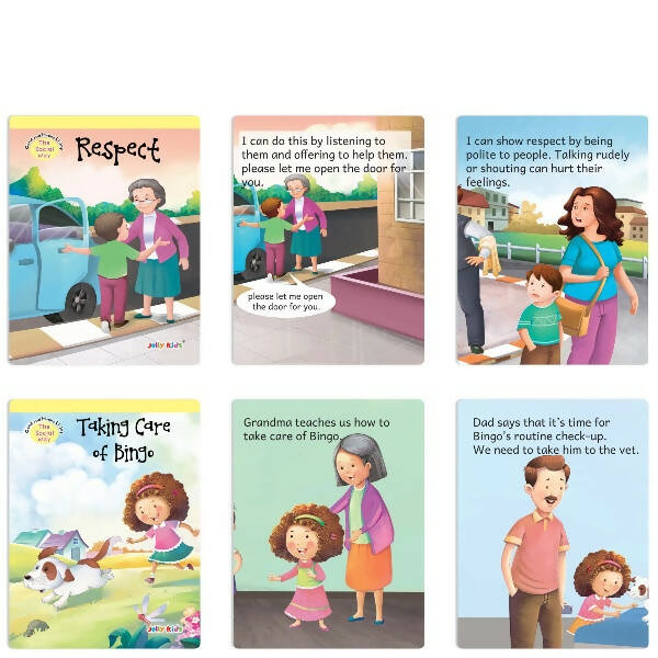 Jolly Kids Good & Happy Living The Social Way Series Books (Set of 8)| Kids Learning Social Reponsibilities in Short Stories Books Ages 3 - 8 Years -  buy in usa 