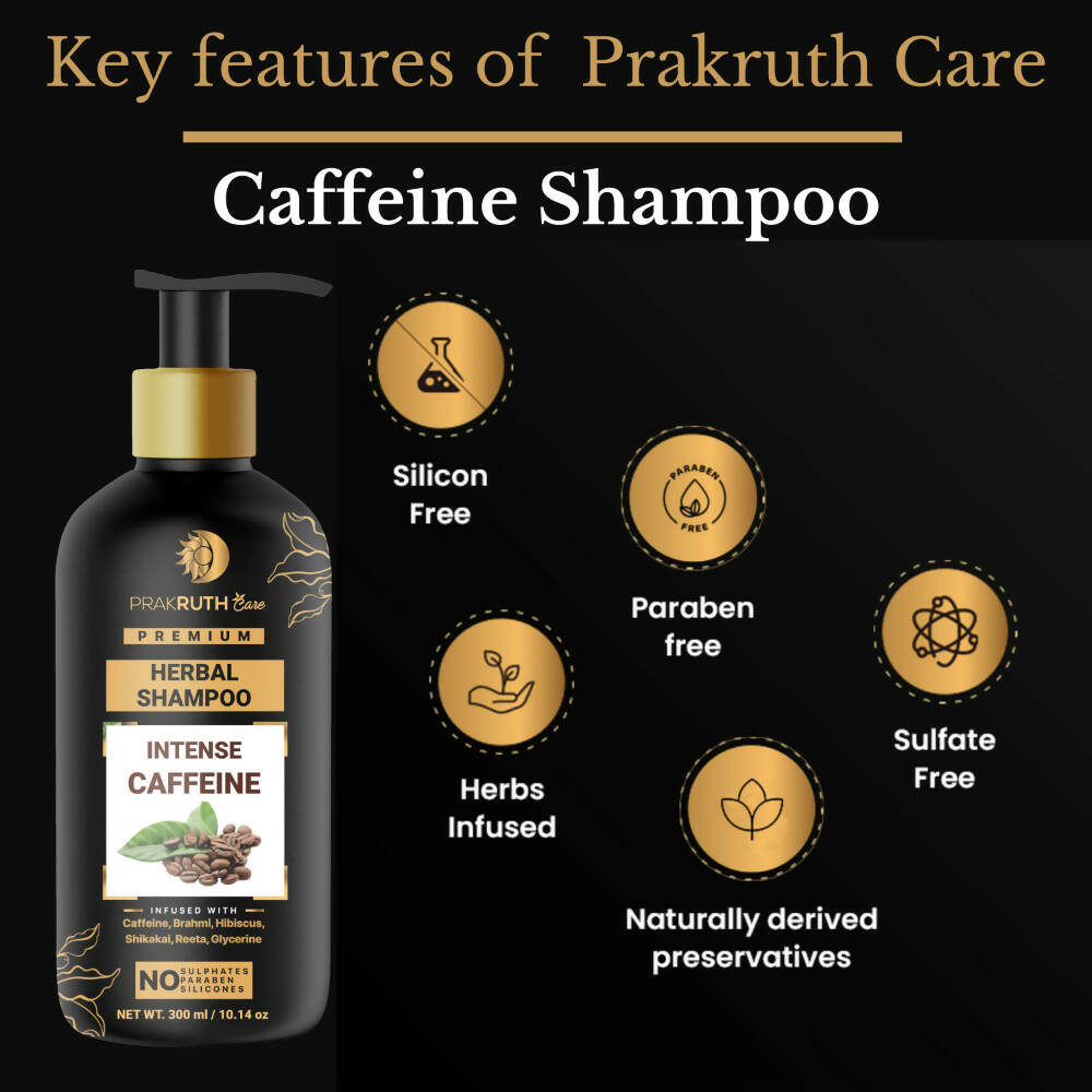 Prakruth Care Premium Herbal Intense Caffeine Shampoo