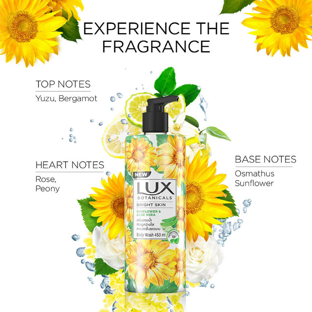 Lux Botanicals Bright Skin Body Wash with Sunflower & Aloe Vera