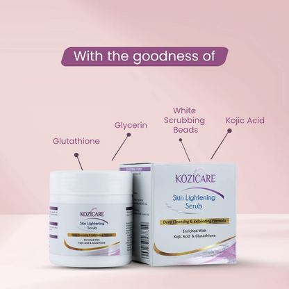 Healthvit Kozicare Skin Lightening Scrub For Deep Cleansing & Exfoliating Formula