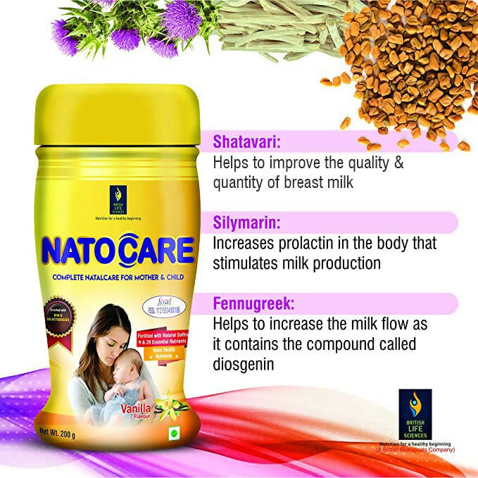 British Life Sciences Natocare Lactation Supplement for Breastfeeding Mothers