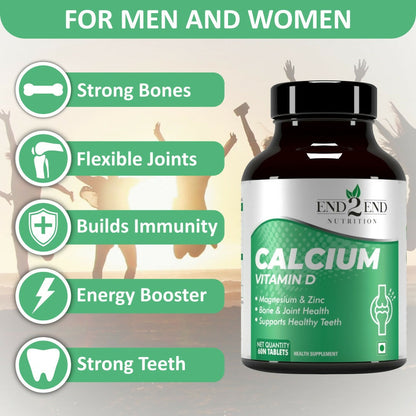 End2End Nutrition Calcium Vitamin D Tablets