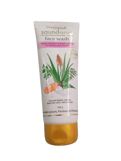 Patanjali Saundarya Face Wash(100 GM-1) & Aloe Vera Kesar Chandan Combo Pack( 60 GM x 2)