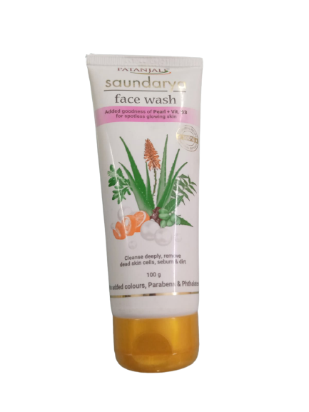 Patanjali Saundarya Face Wash(100 GM-1) & Aloe Vera Kesar Chandan Combo Pack( 60 GM x 2)