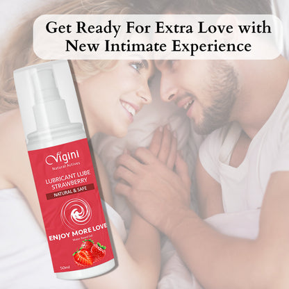 Vigini Intimate Strawberry Lubricant Personal Lube Water Based Gel